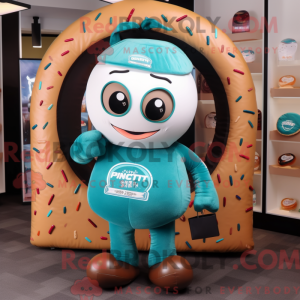 Postava maskota Teal Donut...