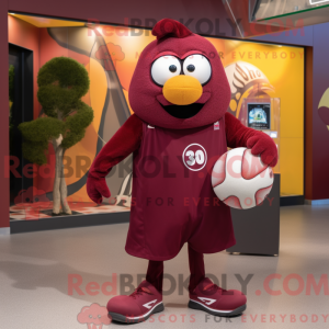 Maroon Handball Ball mascot...