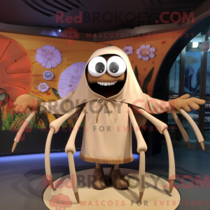 Tan Spider mascot costume...
