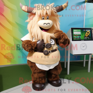 Tan Yak Maskottchen Kostüm...