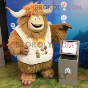 Tan Yak mascottekostuum...