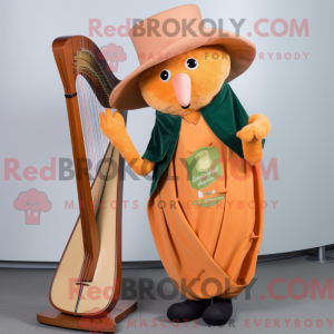 Peach Celtic Harp mascot...