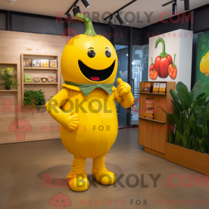 Gul peber maskot kostume...