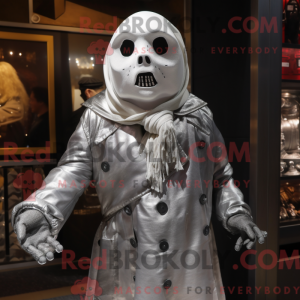 Silver Ghost mascot costume...