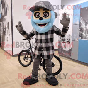 Gray Unicyclist mascot...