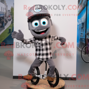 Gray Unicyclist mascot...