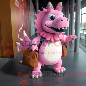 Pink Stegosaurus mascot...