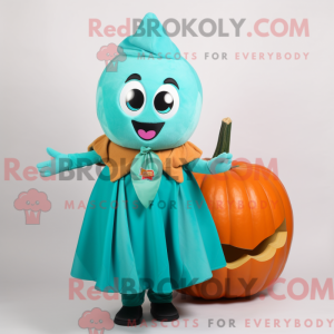 Turquoise Pumpkin mascot...
