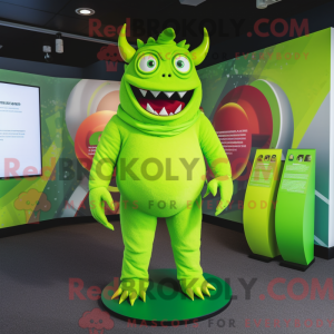 Lime Green Demon mascot...