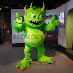 Lime Green Demon mascot...