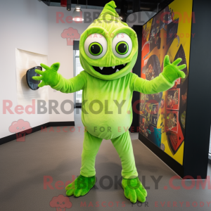 Lime Green Demon mascot...