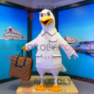 Cream Gull mascot costume...