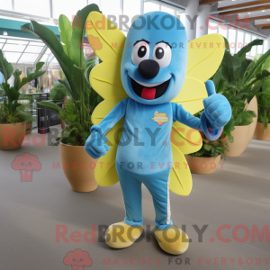 Cyan Baa maskot kostume...
