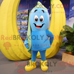 Cyan Baa mascot costume...