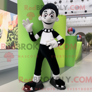 Olive Mime mascot costume...