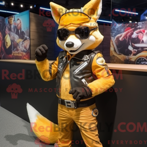 Gold Fox mascot costume...