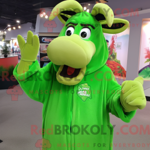 Lime Green Moose maskot...