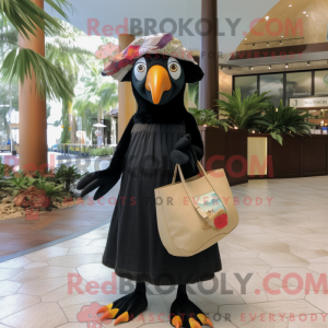 Black Toucan mascot costume...