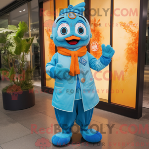 Cyan Mandarin mascot...