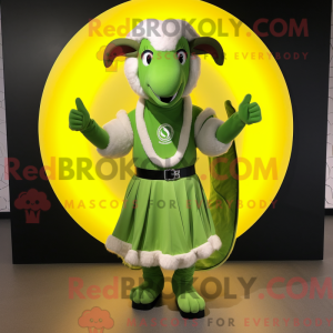 Lime Green Ram mascot...