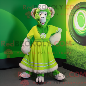 Lime Green Ram maskot...