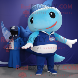 Blue Humpback Whale mascot...