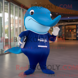 Blue Humpback Whale mascot...