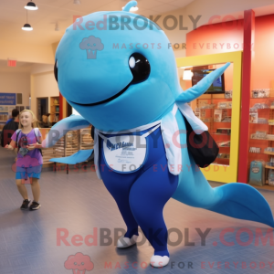 Blue Humpback Whale mascot...