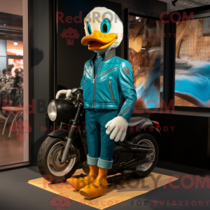 Turquoise Duck mascot...