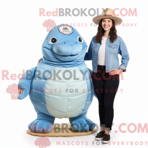 Sky Blue Glyptodon mascot...