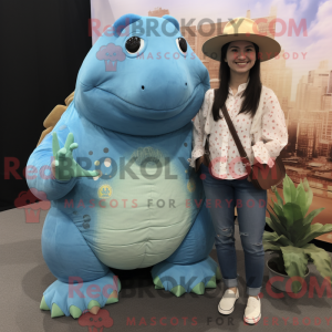 Sky Blue Glyptodon mascot...