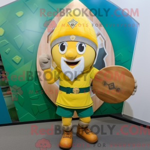 Yellow Celtic Shield mascot...
