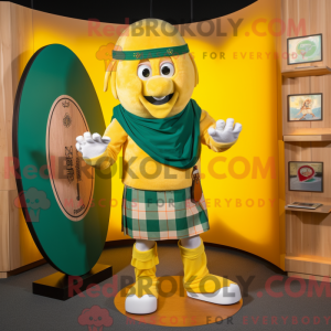 Yellow Celtic Shield mascot...