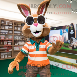 Brown Rabbit mascot costume...
