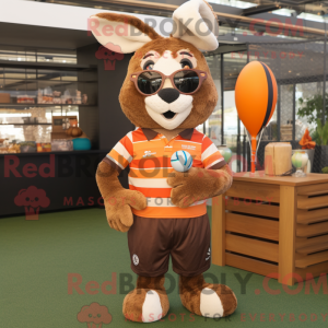 Brun kanin maskot kostume...
