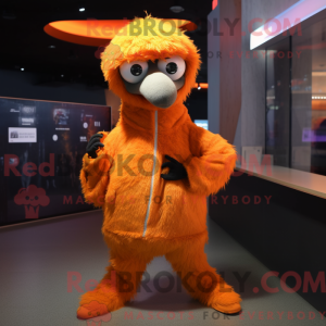 Orange Ostrich mascot...