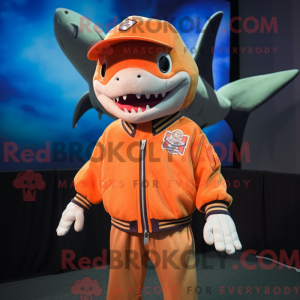 Orange Shark maskot kostume...