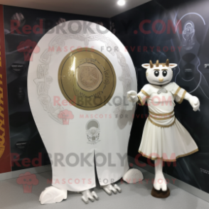 nan Celtic Shield mascot costume character dressed with a Wedding Dress and Keychains