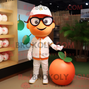 Peach Golf Ball maskot...