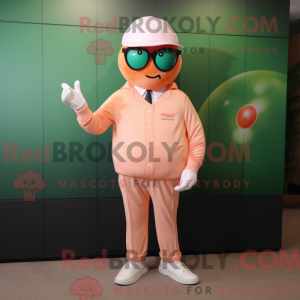 Peach Golf Ball mascot...