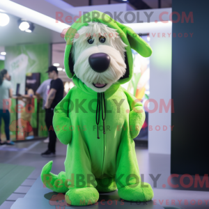 Lime Green Dog maskot...