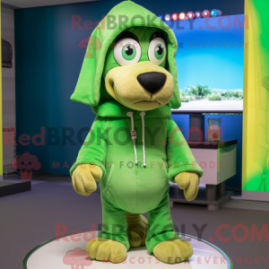 Lime Green Dog mascot...
