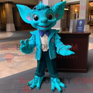 Turquoise Gargoyle mascot...