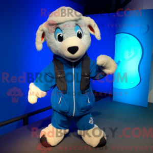 Blue Sheep maskot kostume...