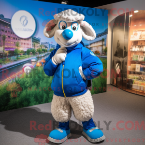 Blue Sheep maskot kostume...