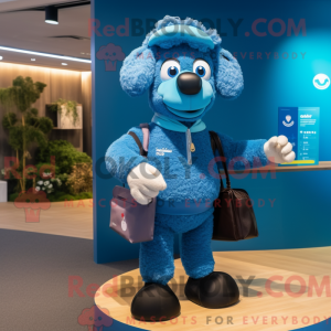 Blue Sheep mascot costume...