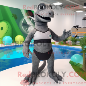 Gray Diplodocus mascot...