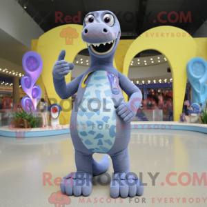 Gray Diplodocus mascot...