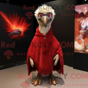 Rode Emu-mascottekostuum...