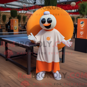Oransje bordtennisbord...
